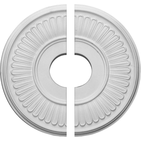 Ekena Millwork Berkshire Ceiling Medallion, Two Piece (Fits Canopies up to 7"), 15 3/4"OD x 3 7/8"ID x 3/4"P CM15BE2